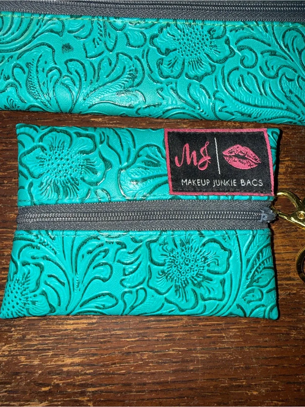 NWT set - 5 Turquoise Dream Makeup Junkie Bags micro, mini, small, medium, large